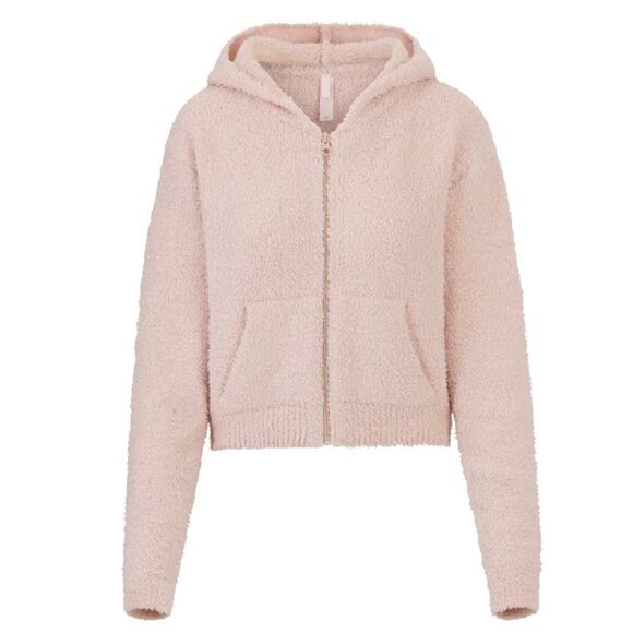 SKIMS COZY Knit Hoodie in Blush Plus size Zips Up 4X-5X fits 1X NWT Mocha Mousse - Picture 6 of 13